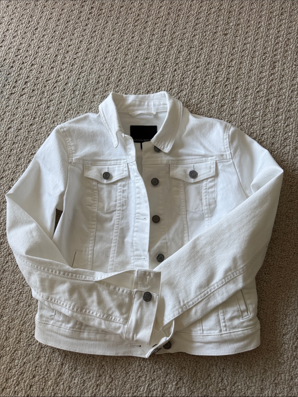 Banana Republic White Denim Jacket